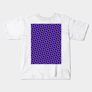 Pattern hexagonal purple on black background Kids T-Shirt